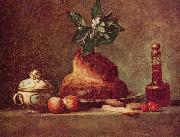 jean-Baptiste-Simeon Chardin Stilleben mit Brioche oil on canvas